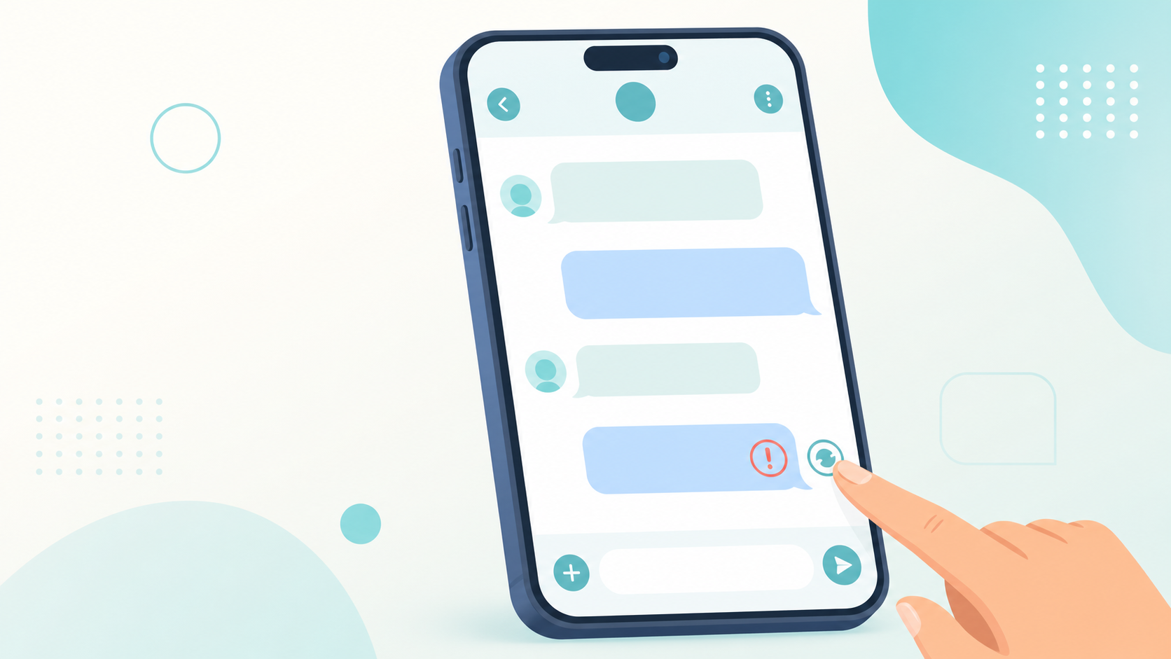 WhatsApp पर Message Send नहीं हो रहा? ये तरीके करें ट्राई — इस विषय को दर्शाती एक illustration